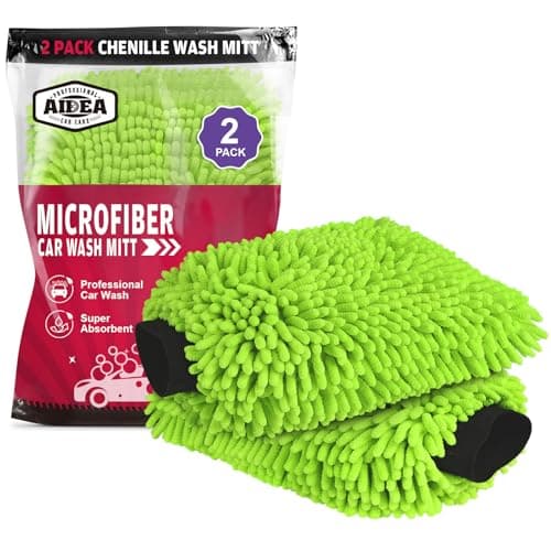 AIDEA Chenille Microfiber Wash Mitt (2-Pack)